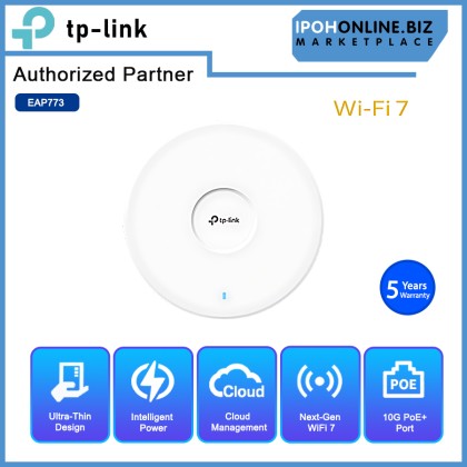 TP-LINK EAP773 BE9300 Ceiling Mount Tri-Band Wi-Fi 7 Access Point